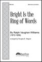 Bright Is the Ring of Words SSA choral sheet music cover